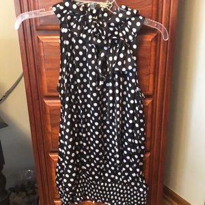Sleeveless polka dot blouse - like new!!